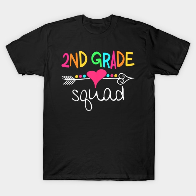 2nd Grade Squad Second Teacher Student Team Back To School T-Shirt by torifd1rosie